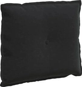 vidaXL Μαξιλάρι Πλάτης Μαύρο 60 x 50 cm Υφασμάτινο Κορντουρά