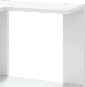 vidaXL Βιβλιοθήκη Γωνιακή 5 Επ. Λευκή 50x50x179εκ Επεξ. Ξύλο