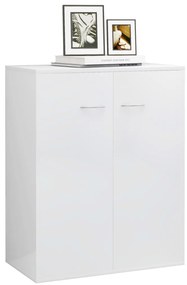 vidaXL Ντουλάπι Γυαλιστερό Λευκό 60 x 30 x 75 εκ. από Επεξ. Ξύλο