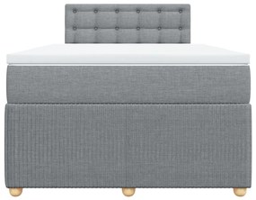 ΚΡΕΒΑΤΙ BOXSPRING ΜΕ ΣΤΡΩΜΑ ΑΝΟΙΧΤΟ ΓΚΡΙ 120X190 ΕΚ. ΥΦΑΣΜΑΤΙΝΟ 3287409