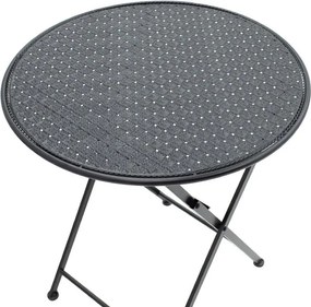 Τραπεζαρία Walen σετ 3τεμ μέταλλο μαύρο