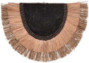 Διακοσμητικό Τοίχου Pedrine 339-000042 85x60x6cm Natural-Black Inart Seagrass
