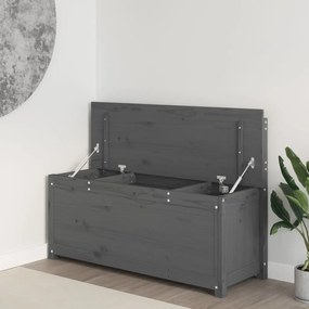 vidaXL Πάγκος Γκρι 110 x 41 x 76,5 εκ. από Μασίφ Ξύλο Πεύκου