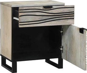 vidaXL Κομοδίνο Λευκό 50 x 33 x 60 εκ Επεξεργασμένο Ξύλο