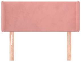 Κεφαλάρι με Πτερύγια Ροζ 93x16x78/88 εκ. Βελούδινο 3118529