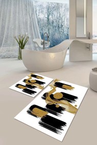 Σετ 2 τεμαχίων πατάκια μπάνιου με αντιολισθητική βάση Λευκό 60x100x6 cm