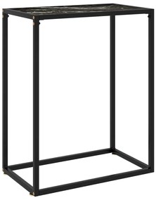 vidaXL Τραπέζι Κονσόλα Μαύρο 60 x 35 x 75 εκ. από Ψημένο Γυαλί