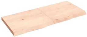 vidaXL Ράφι Τοίχου 140x60x(2-6) εκ. από Ακατέργαστο Μασίφ Ξύλο Δρυός