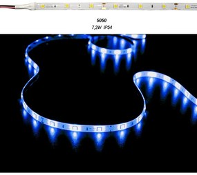 Adeleq Ταινία Led 5 Μέτρα 12Vdc 7.2W Και 30Led Ανά Μέτρο Ip54 Μπλε 30-3412214