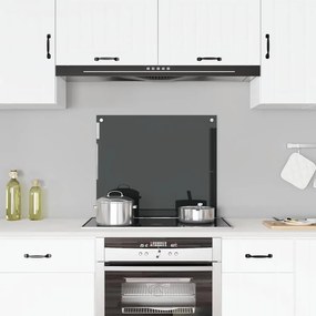 vidaXL Πλάτη Κουζίνας Μαύρη 70 x 60 εκ. από Ψημένο Γυαλί
