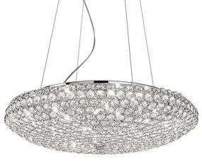 Φωτιστικό Οροφής King 088013 65x40/120cm 12xG9 40W Chrome Ideal Lux