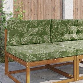 vidaXL Μαξιλάρι Καναπέ Εξωτερικού Χώρου 2 pcs Σχέδιο Φύλλου