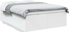 vidaXL Πλαίσιο Κρεβατιού Λευκό 140 x 200 εκ. Επεξεργ. Ξύλο