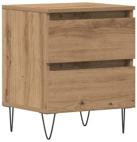 vidaXL Κομοδίνο artisan δρυς 40 x 35 x 50 εκ. Επεξεργασμένο ξύλο
