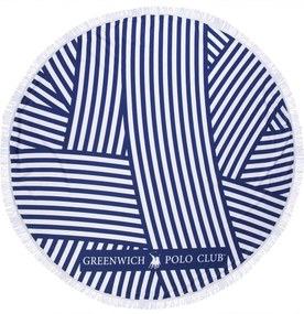 Στρογγυλή Πετσέτα Θαλάσσης Microfiber (Φ150) Greenwich Polo Club 3688 Blue
