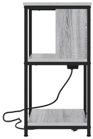 vidaXL Κομοδίνο Γκρι sonoma 38 x 31 x 61 εκ Επεξεργασμένο ξύλο