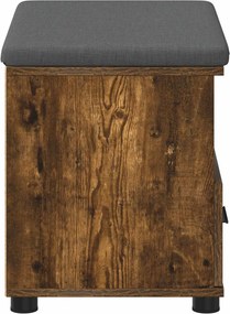 vidaXL Παγκάκι Χαλωρίου Καπνιστή Δρυς 60 x 38 x 46 εκ