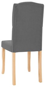 Καρέκλες Τραπεζαρίας 4 τεμ Σκούρο Γκρι Υφασμάτινες - Γκρι