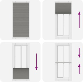 vidaXL Πλισέ περσίδα Ανθρακί 90x200 cm Πλάτος υφάσματος 89,4 cm