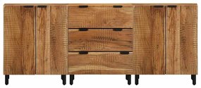 vidaXL Πλαϊνό Γραφείο 3 pcs Καφέ 60 x 33 x 75 cm Μασίφ ξύλο ακακίας