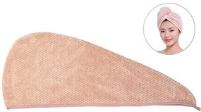 ROXXANI πετσέτα μαλλιών HUH-0075, 24 x 60cm, ροζ