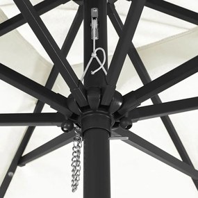 vidaXL Ομπρέλα Κήπου Άμμος 295 x 295 x 245 εκ Πολυεστέρας και Χάλυβας