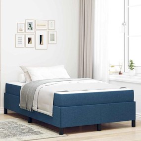 vidaXL Κρεβάτι με ελατήρια Μπλε 120 x 200 cm ύφασμα