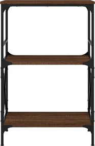 vidaXL Βιβλιοθήκη 3 Επιπέδων Καφέ Δρυς 59x35x90,5 εκ. Επεξεργ. Ξύλο