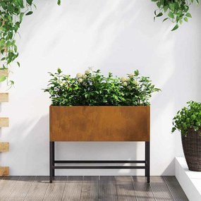 vidaXL Υψωμένη Γλάστρα Κήπου Σκ rusty 60 x 26 x 45 εκ