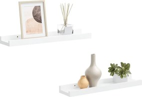vidaXL Ράφια για Κορνίζες 2 τεμ. Λευκά 40 x 9 x 3 εκ. από MDF