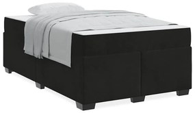 vidaXL Σκελετός κρεβατιού με στρώμα Μαύρο 120 x 190 cm Βελούδο