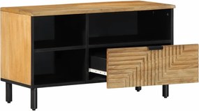 vidaXL Ντουλάπι τηλεόρασης καφέ 80x33x46 cm μασίφ ξύλο Mango