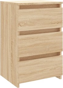 vidaXL Κομοδίνο Sonoma Δρυς 40 x 35 x 62,5 εκ. από Επεξ. Ξύλο