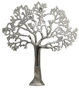 Μεταλλικό Διακοσμητικό Τοίχου Tree FL038 Fylliana Ασημί - Νίκελ 55x3x60 εκ. 55x3x60 εκ.