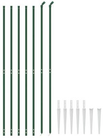 vidaXL Συρματόπλεγμα Περίφραξης Πράσινο 2,2 x 10 μ. με Καρφωτές Βάσεις