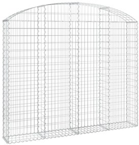 vidaXL Συρματοκιβώτιο Τοξωτό 200x30x160/180εκ. από Γαλβανισμένο Χάλυβα