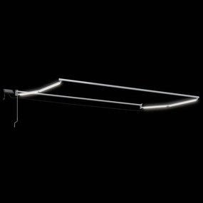 vidaXL Χειροκίνητη αναδιπλούμενη τέντα με LED 4 x 2 m