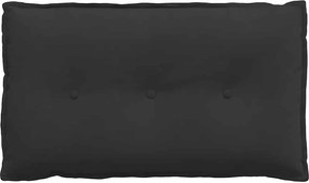 vidaXL Μαξιλάρι Πλάτης Μαύρο 80 x 50 cm Ύφασμα Μικροΐνας