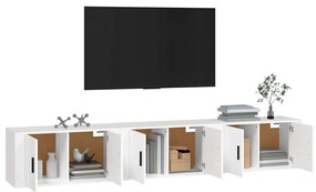 vidaXL Έπιπλα Τηλεόρασης Επιτοίχια 3 τεμ. Λευκά 80 x 34,5 x 40 εκ.
