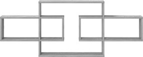 vidaXL Ράφι Τοίχου Γκρι Sonoma 130 x 10 x 50 εκ.