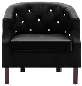 vidaXL Πολυθρόνα Μαύρη Βελούδινη