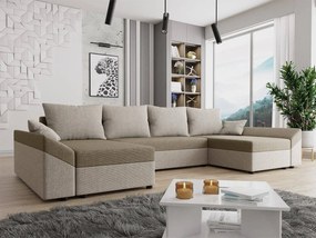 Γωνιακός καναπές Dante U-Ekrou - 310.00Χ145.00Χ82.00cm