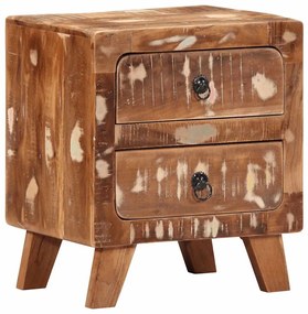 Κομοδίνο 40x32x46 cm Στερεό ξύλο αναγεννημένο