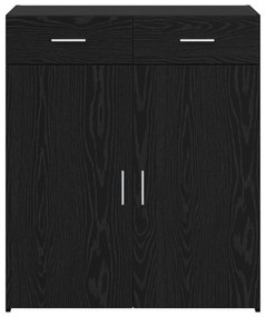 vidaXL ντουλάπα αποθήκευσης  Μαύρης Δρυς 80x42.5x93.5 εκ Επεξεργασμένο Ξύλο