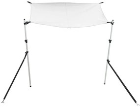 vidaXL Επέκταση Σκιάστρου Σχήμα Τ Λευκή 170x208x(115-183) εκ.