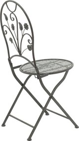 Τραπεζαρία Abriel σετ 3τεμ μέταλλο ανθρακί antique