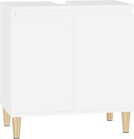 vidaXL Ντουλάπι Νιπτήρα Λευκό 58 x 33 x 60 εκ. από Επεξεργασμένο Ξύλο