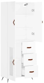 vidaXL Ντουλάπι Λευκό 69,5x34x180 εκ. από Επεξεργασμένο Ξύλο