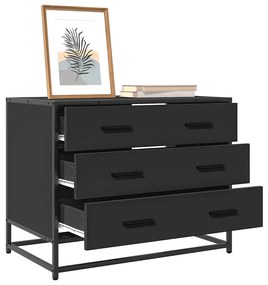 ντουλάπι συρταριών vidaXL Μαύρο 70x41x56 cm Κατασκευασμένο ξύλο