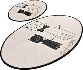 Bathmat Set (2 Pieces) Little Cats Multicolor